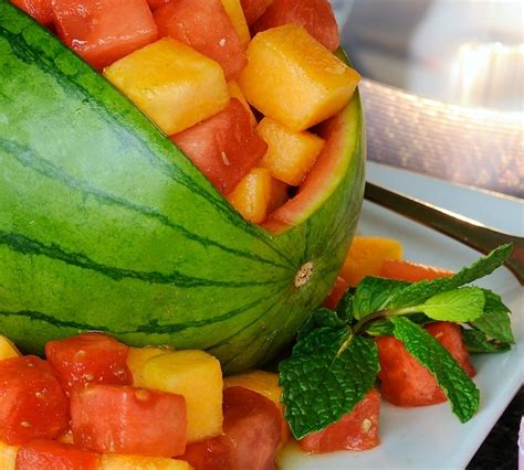 watermelon-and-cantaloupe-salad-with-mint-and-basil image