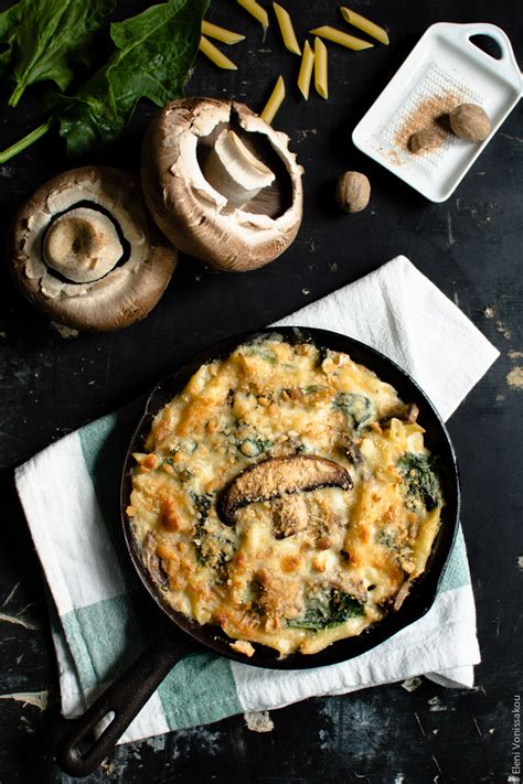 pasta-bake-with-spinach-and-portobello-mushrooms-in image