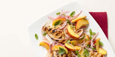 grilled-chicken-with-nectarine-red-onion-and-basil-relish image