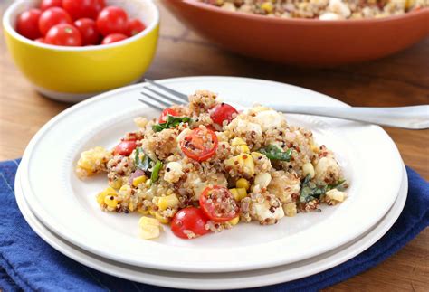 caprese-quinoa-salad-with-sweet-corn-a-kitchen image