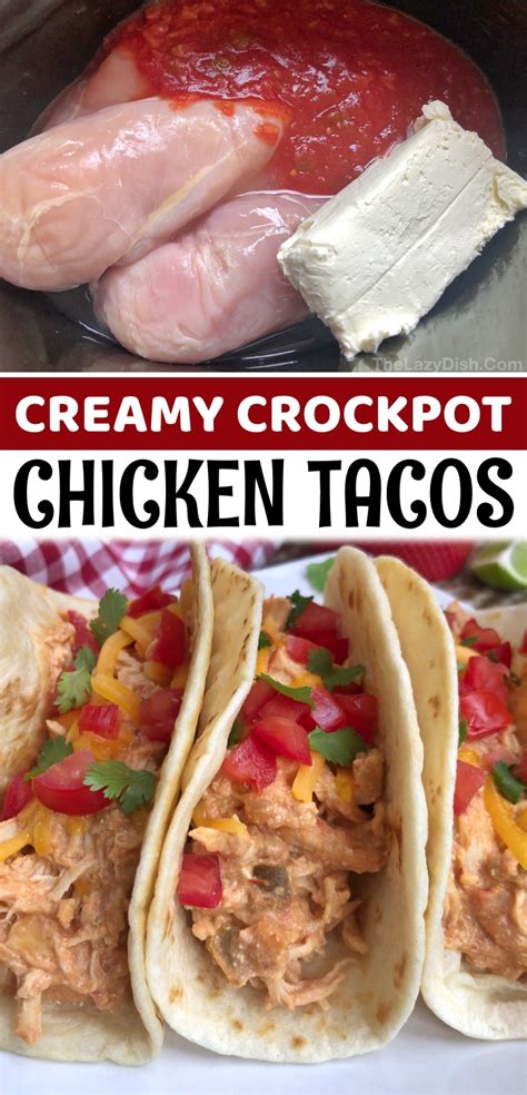 creamy-crockpot-chicken-tacos-the-lazy-dish image