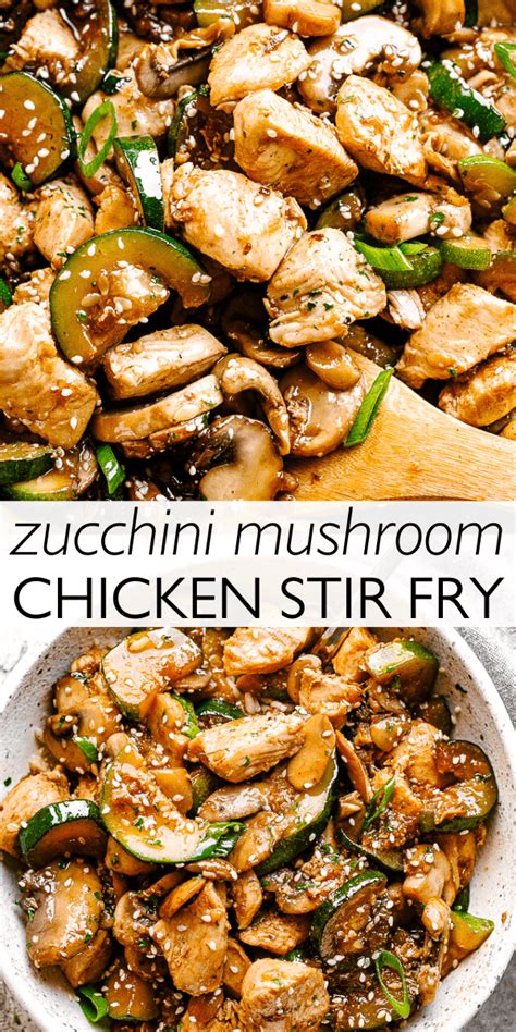 easy-zucchini-mushroom-chicken-stir-fry-recipe-diethood image