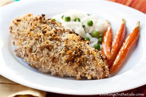 recipe-maple-pecan-crusted-chicken-cooking-on-the-side image