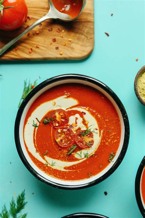 creamy-roasted-red-pepper-tomato-soup-minimalist-baker image