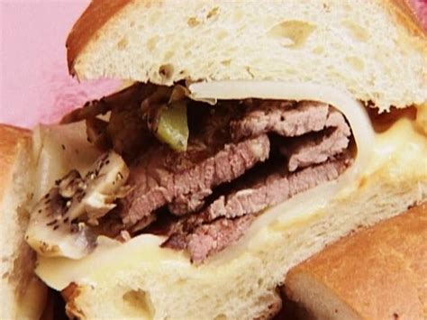 grilled-philly-cheese-steak-recipe-bobby-flay-food image