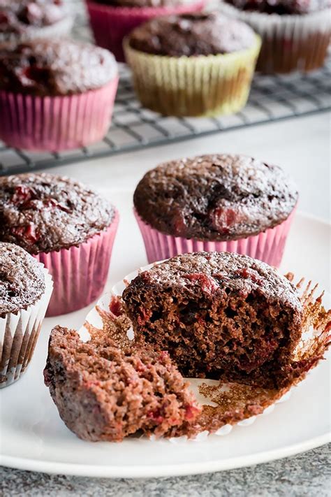 easy-chocolate-cherry-muffins-sweet-savory image