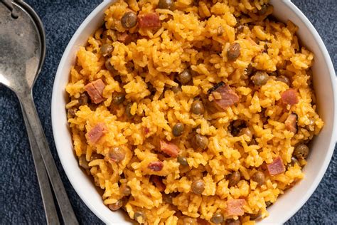 puerto-rican-rice-with-pigeon-peas-recipe-the-spruce image
