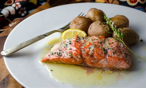 salmon-with-fresh-herbs-lemon-garlic-butter image