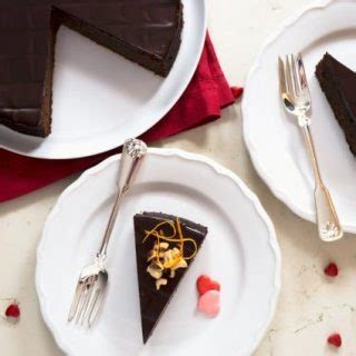 flourless-chocolate-hazelnut-torte-striped-spatula image