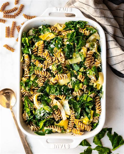 baked-goat-cheese-spinach-artichoke-pasta-daisybeet image