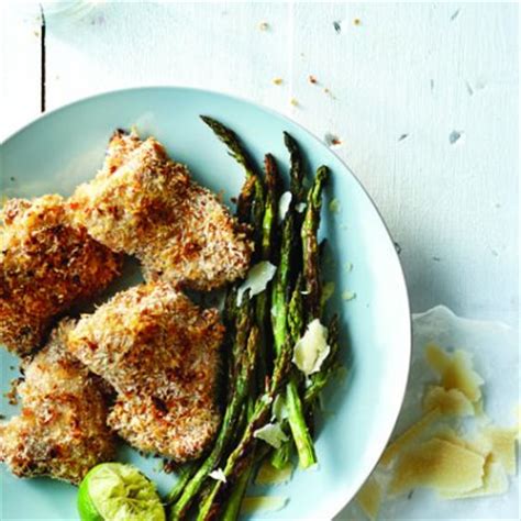 panko-chicken-with-roasted-asparagus image