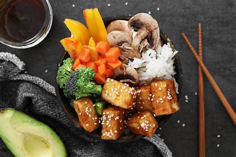 crispy-teriyaki-tofu-bowl-recipe-clean-green-simple image