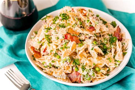 farfalle-with-creamy-bacon-sauce-spend-with-pennies image