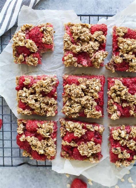easy-almond-oat-raspberry-bar-recipe-joyful-healthy image