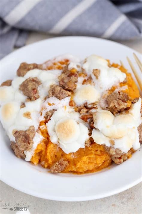 sweet-potato-casserole-with-marshmallows-streusel image