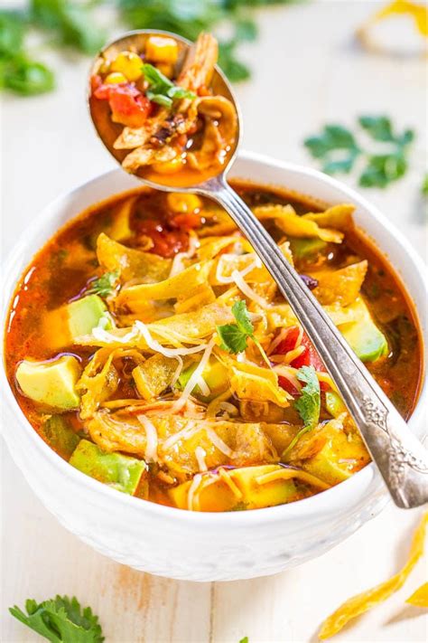 easy-30-minute-homemade-chicken-tortilla-soup-averie image