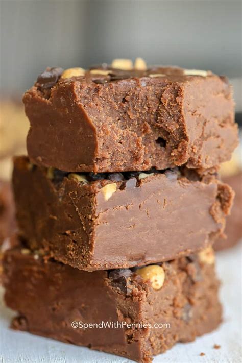 easy-chocolate-peanut-butter-fudge-spend-with-pennies image