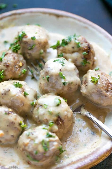 meatloaf-meatballs-with-creamy-sauce image