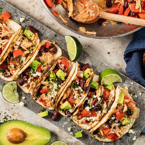easy-chicken-and-bean-tacos-mccormick image
