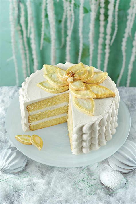 white-chocolate-poinsettia-cake-southern-living image