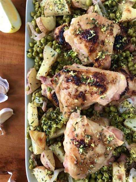 sheet-pan-chicken-potatoes-and-peas-whole30 image