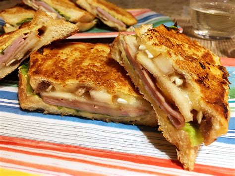 grilled-brie-ham-pear-sandwich-recipe-club-foody image