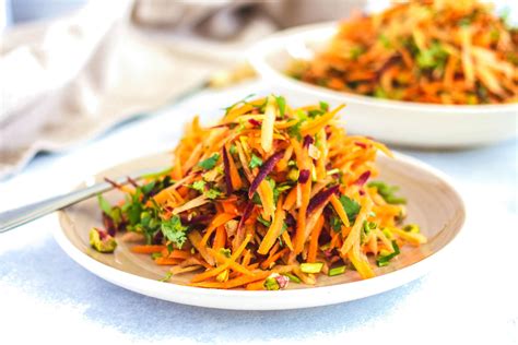 carrot-salad-with-sesame-maple-vinaigrette-dish-n-the image