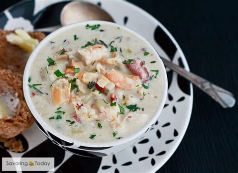 seafood-chowder-recipe-with-clams-shrimp-fish image