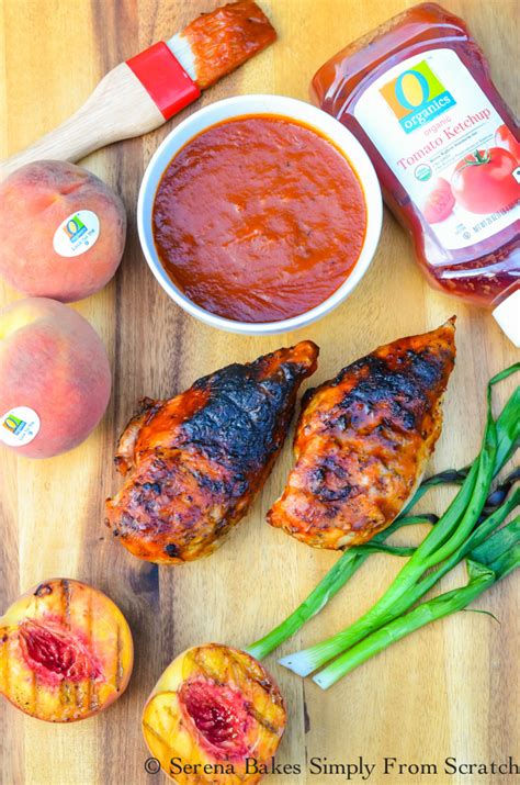 whiskey-peach-bbq-chicken-serena-bakes-simply image