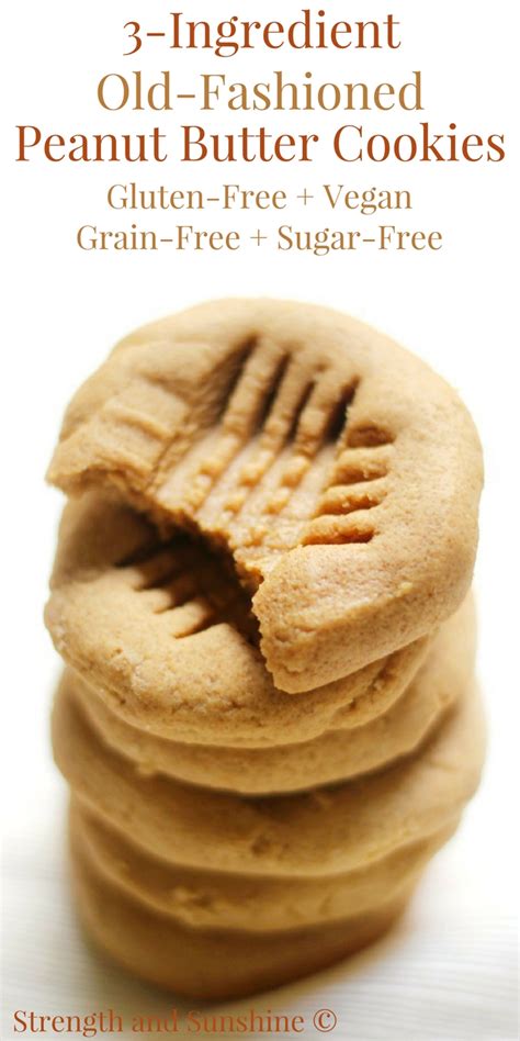 3-ingredient-old-fashioned-peanut-butter-cookies-gluten-free image