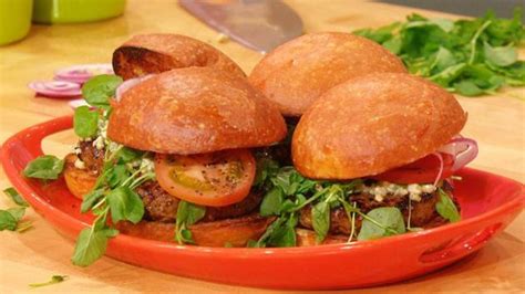 deviled-beef-burgers-recipe-rachael-ray-show image