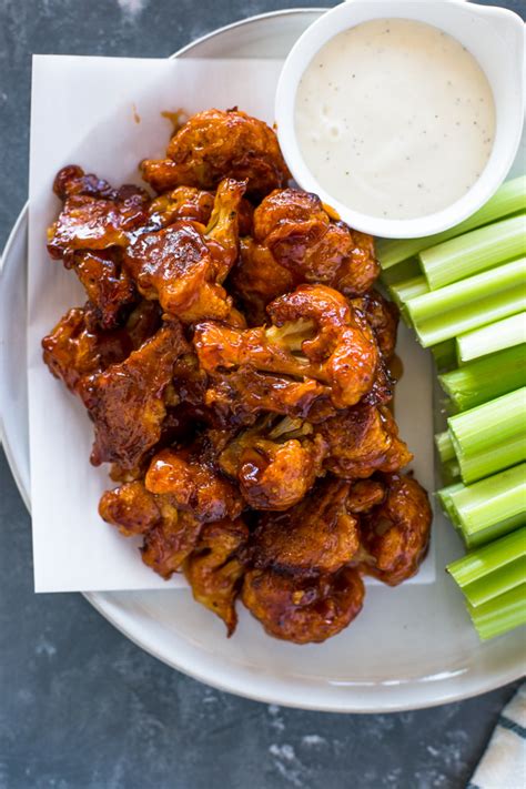 baked-spicy-honey-bbq-cauliflower-wings-gimme image