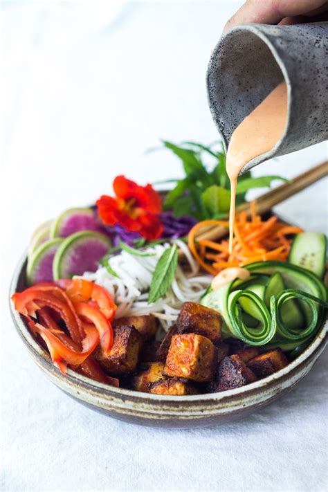 fresh-delicious-banh-mi-noodle-bowl-bun-chay image