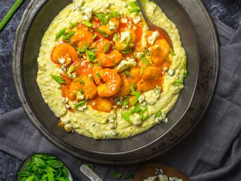 buffalo-shrimp-and-blue-cheese-grits-honest-cooking image