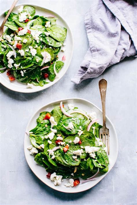 warm-spinach-salad-with-pancetta-goat-cheese image