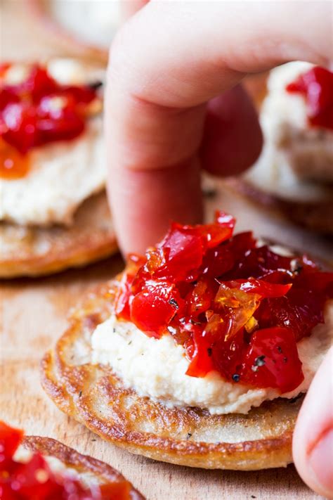 vegan-blinis-with-red-pepper-relish-lazy-cat-kitchen image
