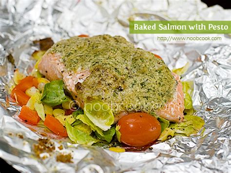 baked-salmon-with-pesto-foil-packet-noob-cook image