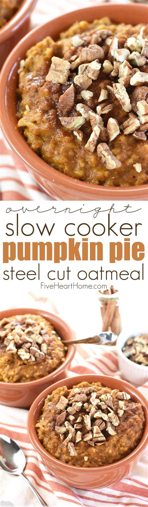 overnight-slow-cooker-pumpkin-pie-steel-cut-oatmeal image