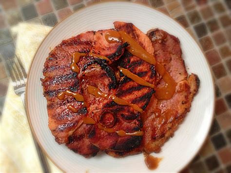 grilled-ham-steaks-with-mustard-glaze-grill-girl image