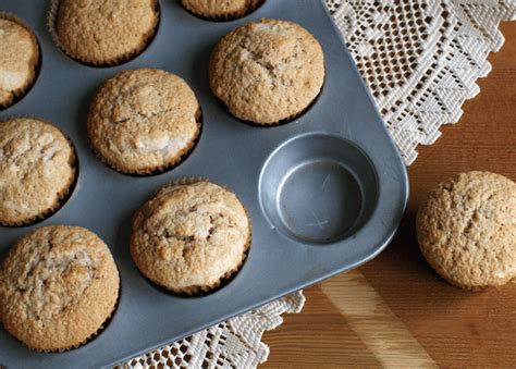 cinnamon-applesauce-muffins-recipe-delishably image