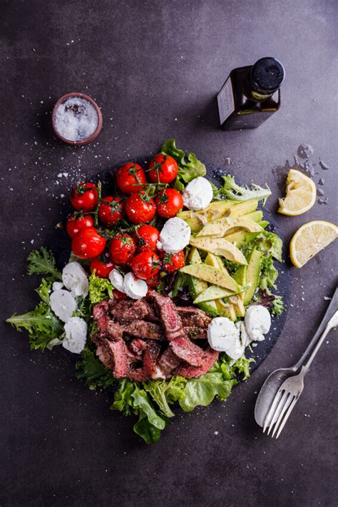 steak-salad-with-tomatoes-and-goats-cheese-simply image