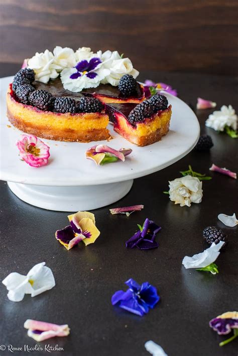 blackberry-lime-tart-with-edible-flowers-renee-nicoles image