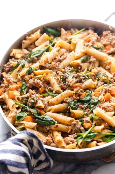 one-pot-ground-turkey-pasta-a-saucy-kitchen image