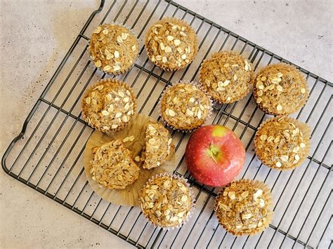apple-honey-oat-muffins-healthy-gluten-free image
