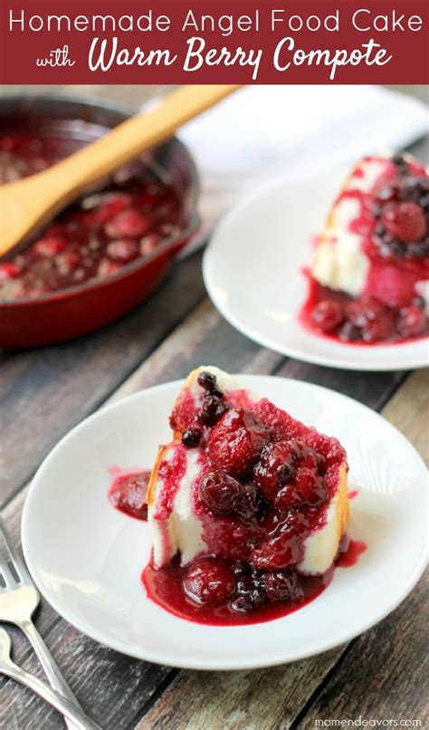 homemade-angel-food-cake-with-warm-berry image