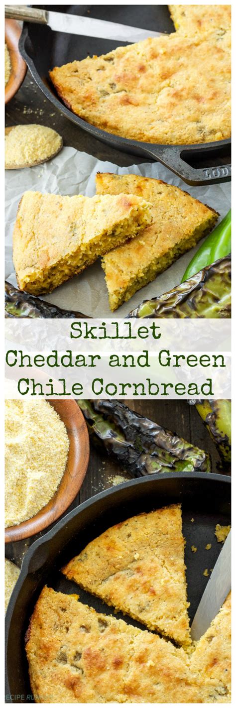 skillet-cheddar-and-green-chile-cornbread image