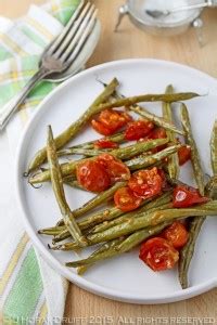 miso-roasted-french-beans-and-cherry-tomatoes image