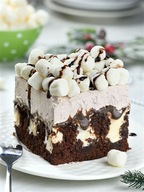 hot-chocolate-poke-cake-omg-chocolate-desserts image