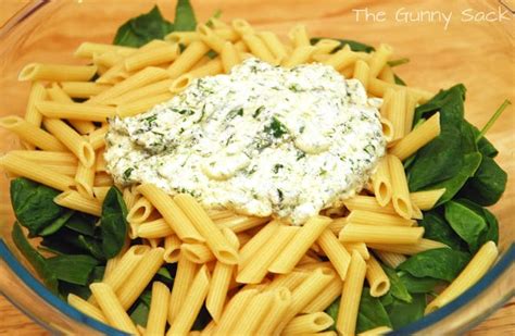 spinach-penne-salad-the-gunny-sack image