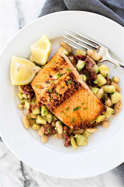 pan-seared-salmon-with-white-bean-salad-girl-gone image